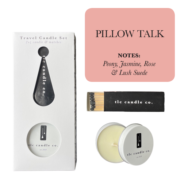 TLC Travel Candle Collection – Soy Wax with Matches
