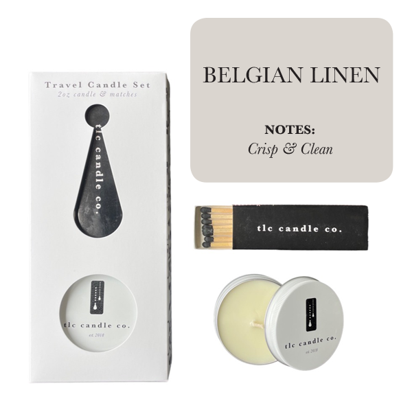 TLC Travel Candle Collection – Soy Wax with Matches