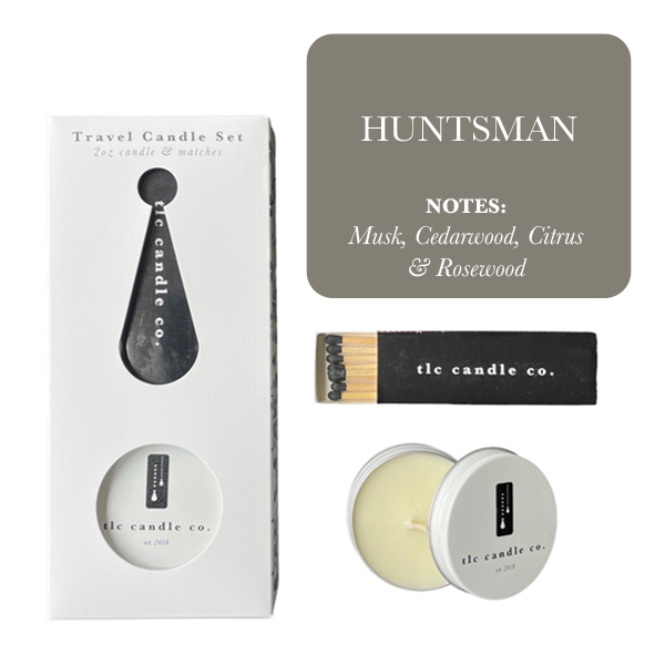 TLC Travel Candle Collection – Soy Wax with Matches