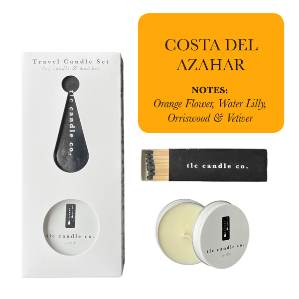 TLC Travel Candle Collection – Soy Wax with Matches