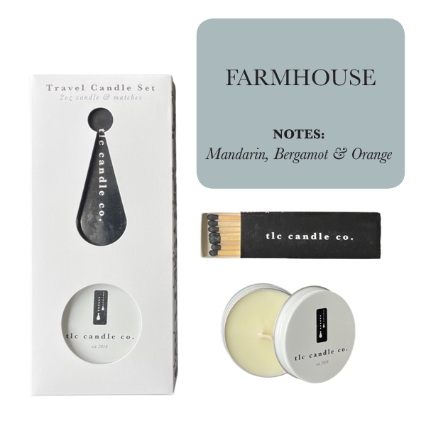 TLC Travel Candle Collection – Soy Wax with Matches