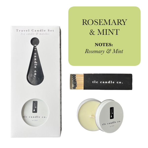 TLC Travel Candle Collection – Soy Wax with Matches