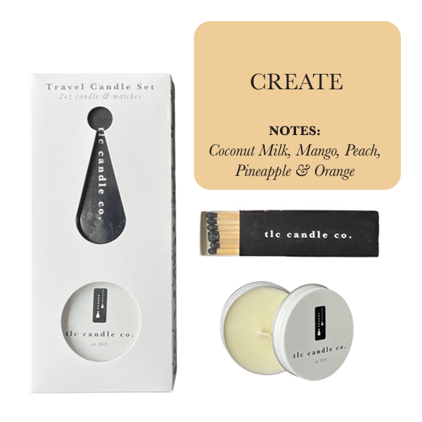 TLC Travel Candle Collection – Soy Wax with Matches