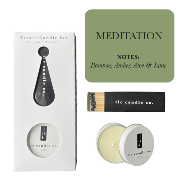 TLC Travel Candle Collection – Soy Wax with Matches