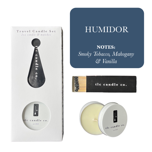 TLC Travel Candle Collection – Soy Wax with Matches