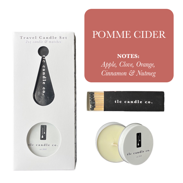 TLC Travel Candle Collection – Soy Wax with Matches