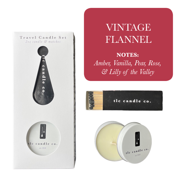 TLC Travel Candle Collection – Soy Wax with Matches