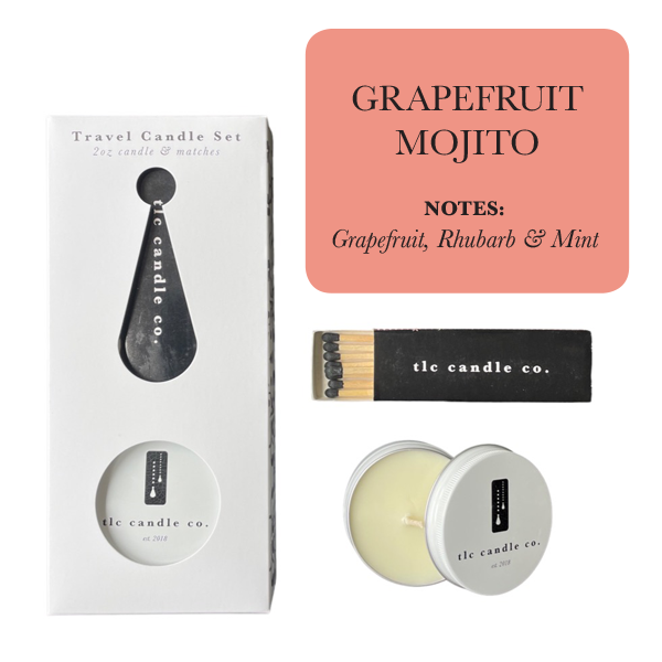 TLC Travel Candle Collection – Soy Wax with Matches
